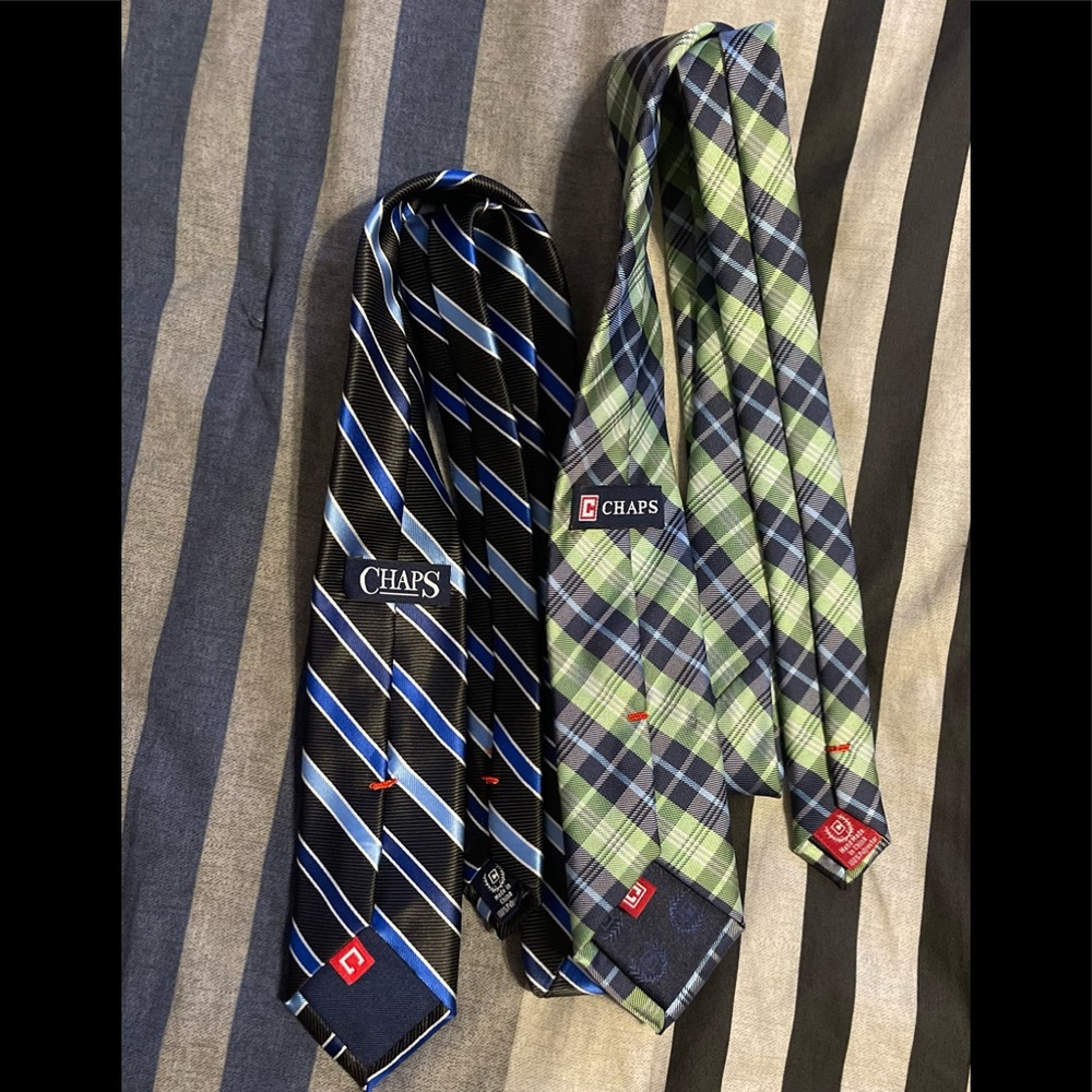 Chaps 🦋 Boys Neck Ties • Lot of 2